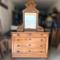 Comò cassettone con specchiera fine ‘800