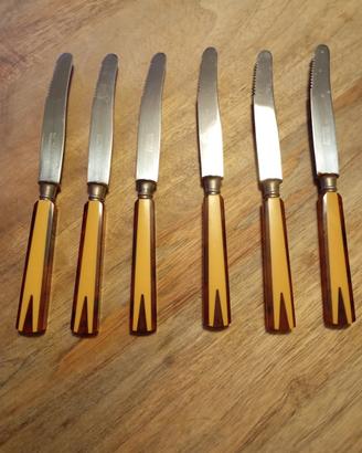 SET COLTELLI DA FRUTTA IN BACHELITE ART DECO