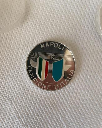 Medaglia argento Napoli calcio 1990