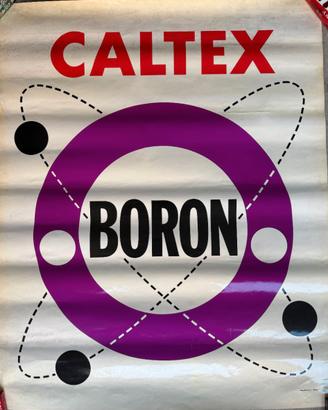 Poster vintage CALTEX BORON ATOMO