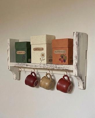 Mensolina shabby chic avorio