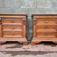Due comodini,  coppia comodini  in legno 