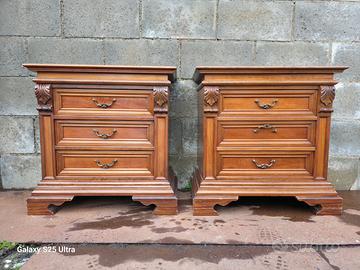 Due comodini,  coppia comodini  in legno 