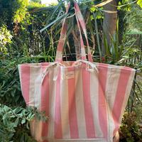 Sezane X Vanity Fair Borsa Tote Bag In Cotone Rosa