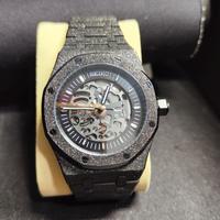 seiko royal oak skeleton mod frosted black