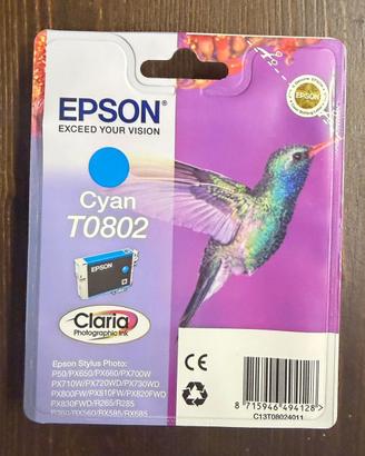 Cartuccia Epson T0802 Cyan originale
