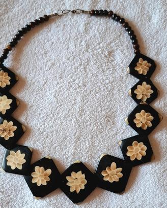 Collana Etnica con Motivo Floreale - Stile Boho 
