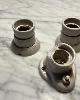 portalampada in ceramica vintage