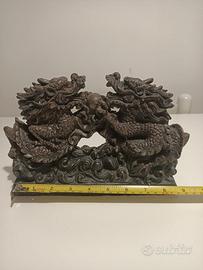 Coppia di Draghi in bronzo 龍