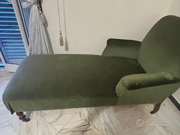 Chais longue / dormeuse vintage  verde oliva.