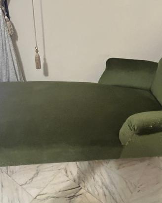Chais longue / dormeuse vintage  verde oliva.
