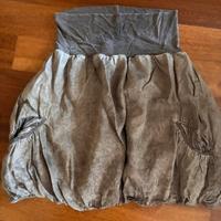 Minigonna a palloncino Marrone lavato