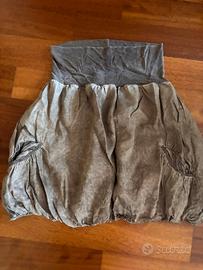 Minigonna a palloncino Marrone lavato