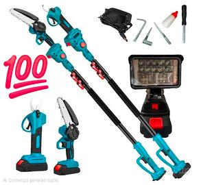 Kit Potatura 4 in 1 Cesoia Motosega 2 Batterie 48v