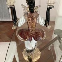 Candeliere vetro murano moro veneziano
