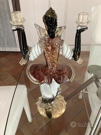 Candeliere vetro murano moro veneziano