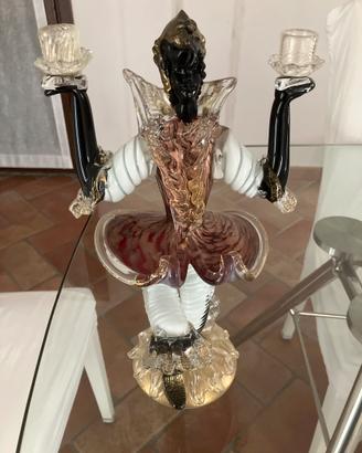 Candeliere vetro murano moro veneziano