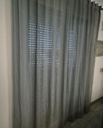 Tende in cotone colore grigio scuro
