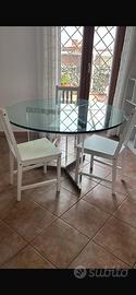 Tavolo da pranzo in vetro rotondo 125cm
