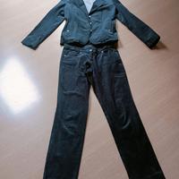giacca e pantalone velluto nero 