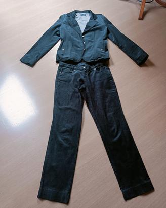 giacca e pantalone velluto nero 