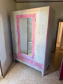 Vintage armadio con specchiera