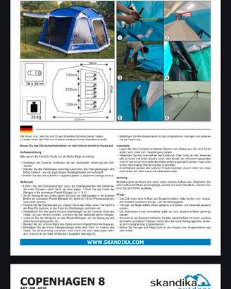 Tenda campeggio 8 posti