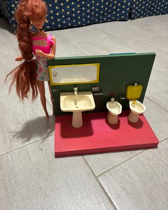 Set da bagno in miniatura per case delle bambole
