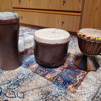Tamburi del tuono in legno artigianato africano