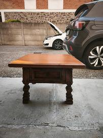 Tavolino vintage legno noce