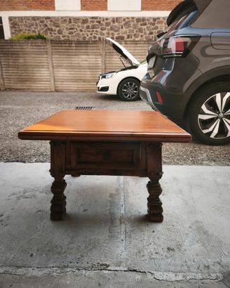 Tavolino vintage legno noce