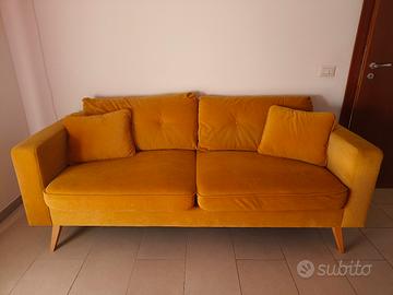 Divano giallo senape 3 posti Maison Du monde