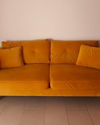 Divano giallo senape 3 posti Maison Du monde