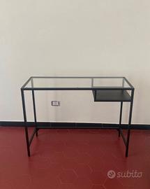 Scrivania Ikea vetro e ferro battuto