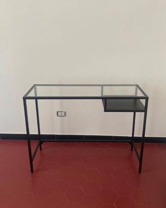 Scrivania Ikea vetro e ferro battuto