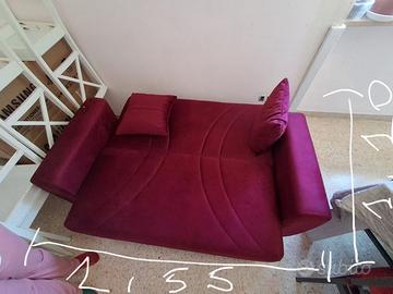 divano letto due posti con contenitore
