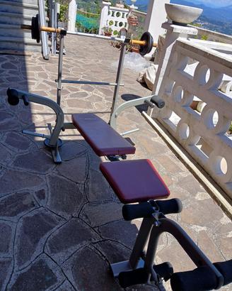 Panca piana con accessori