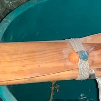 Coppia Remi Vintage in Legno con Scalmi Per barca