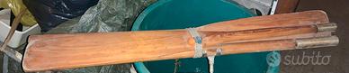 Coppia Remi Vintage in Legno con Scalmi Per barca