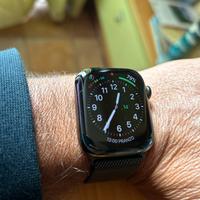 Apple watch serie 7 45mm acciaio maglia milanese