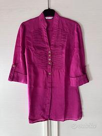 Camicia / tunica Promod fucsia in lino - taglia 40