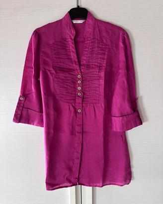 Camicia / tunica Promod fucsia in lino - taglia 40