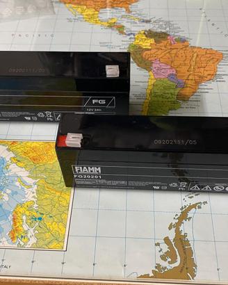 N°2 Batterie piombo Fiamm Fg20201  12v - 2Ah