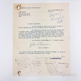 Firma autografa originale di Silvio d’Amico