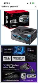 Alimentatore 1600 watt asus rog
