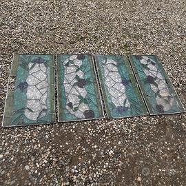 ANTICHE VETRATE LIBERTY 4 PEZZI