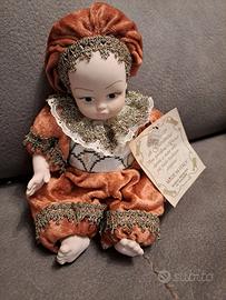 bambola porcellana biscuit dipinta a mano 