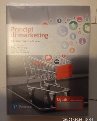 libro universitario " Principi di Marketing"