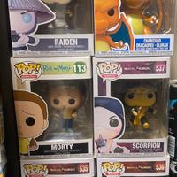 Funko pop mortal kombat, pokemon e rick e morty