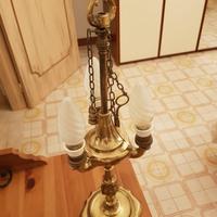 Lucerna ad olio a tre fiamme in ottone